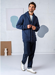 Jacket with shawl collar