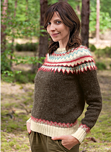 Sweater with fair isle yoke
