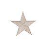 Pack of three 60 mm sew-on silver stars