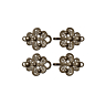 Pack of 2 floral metal fastenings 50 mm
