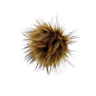 Furry clip on pompom - fox colour
