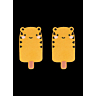 Pack of 2 iron-on tiger badges