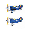 Pack of 2 iron-on aeroplane badges