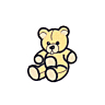 41 x 55 cm seated teddy bear patch