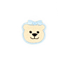Blue teddy bear patch, 30 x 30 mm