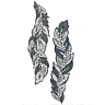 Pack of 2 embroidered feathers