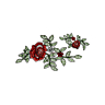 Tulle with cut-out embroidered rose