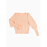 M2249 Cabled sweater with puff sleeves in pdf format