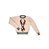 M2067 Deer intarsia sweater with round collar in pdf format