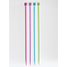 Straight needles, coloured plastic, 6.5 mm - 30 cm
