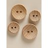 Pack of 6 beechwood buttons Ø 22 mm