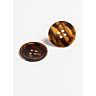 Pack of 6 large bio-resin buttons Ø31 mm ocre