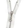 White open end zip, 50 cm 