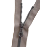 Light grey/silver open end zip, 60 cm
