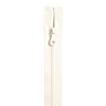 White open end zip, 40 cm