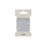 Soft, woven, white elastic, 8 mm x 2.5 m