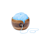 Yarn holder, wood, 2 colours