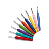 Multicolour crochet hooks aluminium (9-Pack), 2-2.5-3-3.5-4-4.5-5-5.5-6 mm - 13 cm, Knit Pro