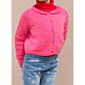 M0319 Short Cardigan with Crocheted Lacy Collar in PDF format