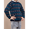 M0320 Fair Isle Sweater with round Collar in PDF format