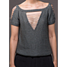 M0406 Lace-up Sleeve Sweater in PDF format