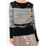 M0176 Embroidered Round-neck Sweater in PDF format