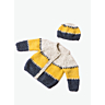 M0641-M0642 Three colour cardigan and Hat in PDF format