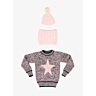 M0674-M0675-M0676 Sweater with star motif, Hat and Snood in PDF format