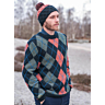 M0586-M0588 Round neck intarsia sweater and Pompom hat in PDF format