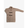 M1671 Cable coat with shawl collar in pdf format