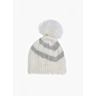 M1509 Zebra stripe hat with furry pompom in pdf format
