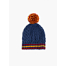 M1536 Cable hat with bicolour pompom in pdf format