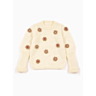 M1927 Sweater with crochet flowers in pdf format