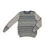 M2267 Intarsia sweater with buttoned shoulder in pdf format