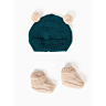 M2533 Pompom hat and booties in pdf format