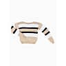 M2613 Long sleeved lace and stripe satin sweater in pdf format