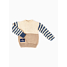 M2643 Two color sweater with striped sleeves in pdf format