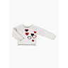 M2663 Rolled edge sweater with embroidered hearts in pdf format