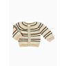 M2705 Baby striped cardigan with yoke in pdf format