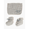 M2841 Hat & slipper set in moss stitch in pdf format