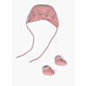 M2851 Lace bonnet & slippers set in pdf format