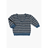 M6212 Short sleeve Tricolour sweater in pattern stitch in pdf format