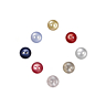 Pack of 7 green pearl buttons Ø 9mm
