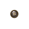 Pack of 6 Buttons with 4 Holes - 25 mm bronze