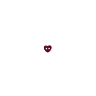 Pack of 6 Heart Buttons - 12 mm Diameter violine