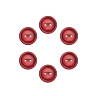 Pack of 6 buttons Ø 20 mm - rouge