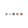 Pack of 6 shank mouse buttons, Ø 12 mm - taupe