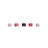 Pack of 6 shank bow buttons, Ø 12 mm - Rose