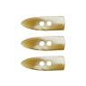 Pack of 3 long toggles. 45 mm Ecru
