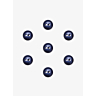 Pack of 7 rounded pearl buttons Ø 9mm marine
